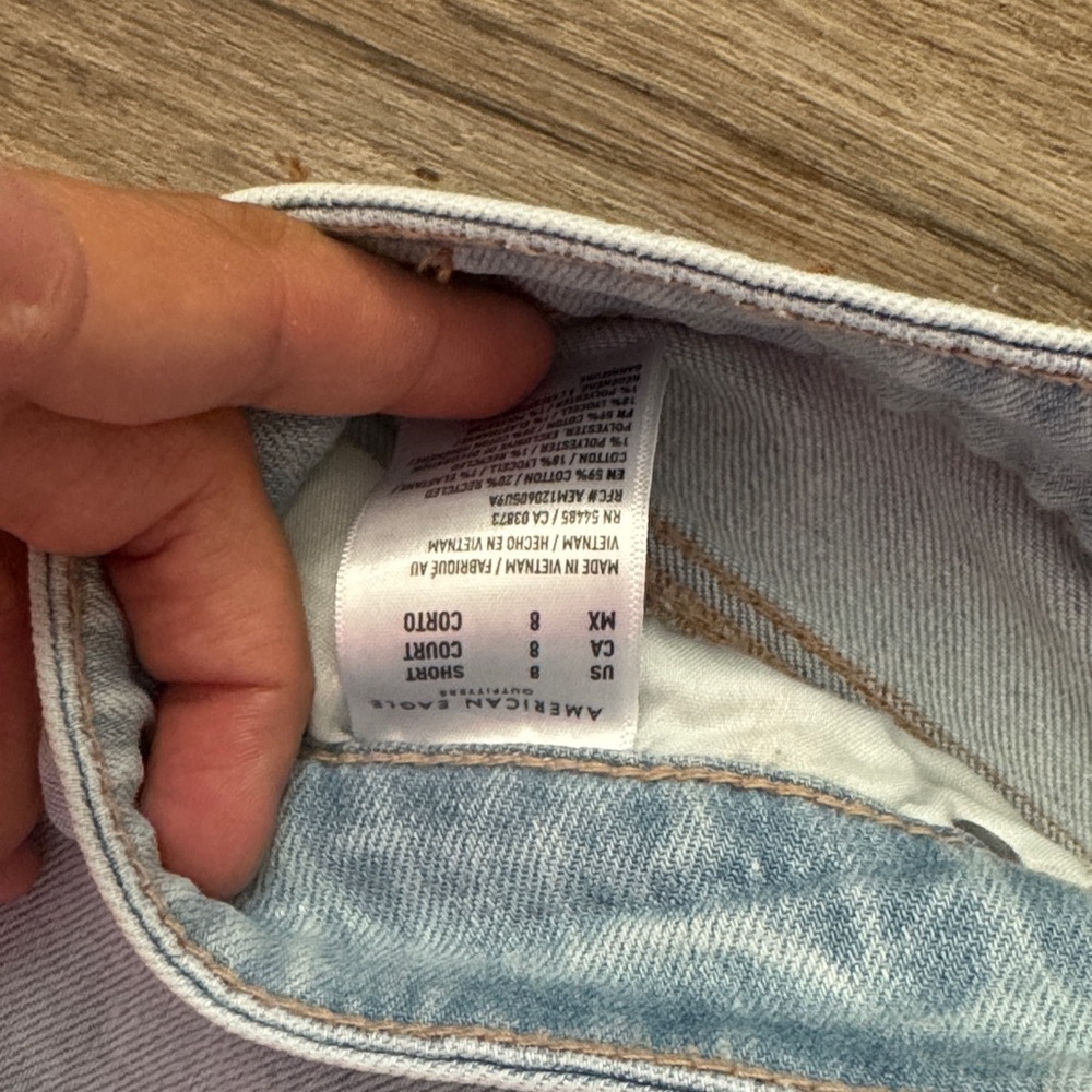 American Eagle Light Blue Denim Wide Leg Women's Jeans NWT - Picture 4 of 5